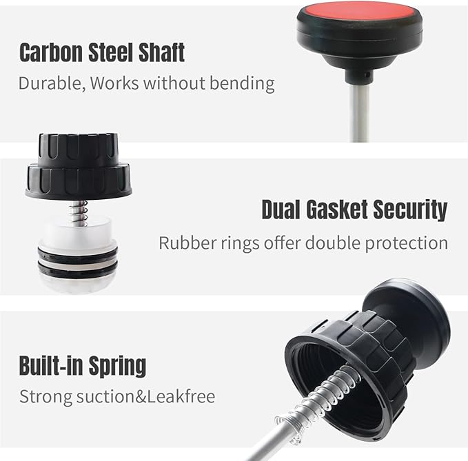 Thorstone 500cc Automotive Fluid Extractor Pump, Manual Oil Change Syringe with 2pcs 22cm PVC Suction Tubes