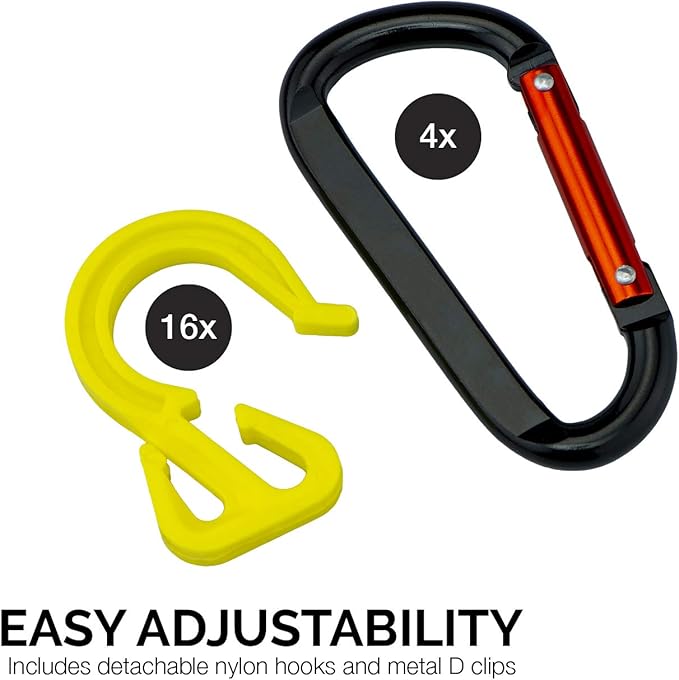 NEIKO 50971A 4'x6' Super Duty Small Cargo Net¸ Bungee Cargo Net, 16 Pcs Detachable hooks, 4 Carabiners, Small 4"x4" Mesh Protects Small Items, Cargo Net For SUV, ATV/UTV, RV, Pickup Truck Bed, Trailer