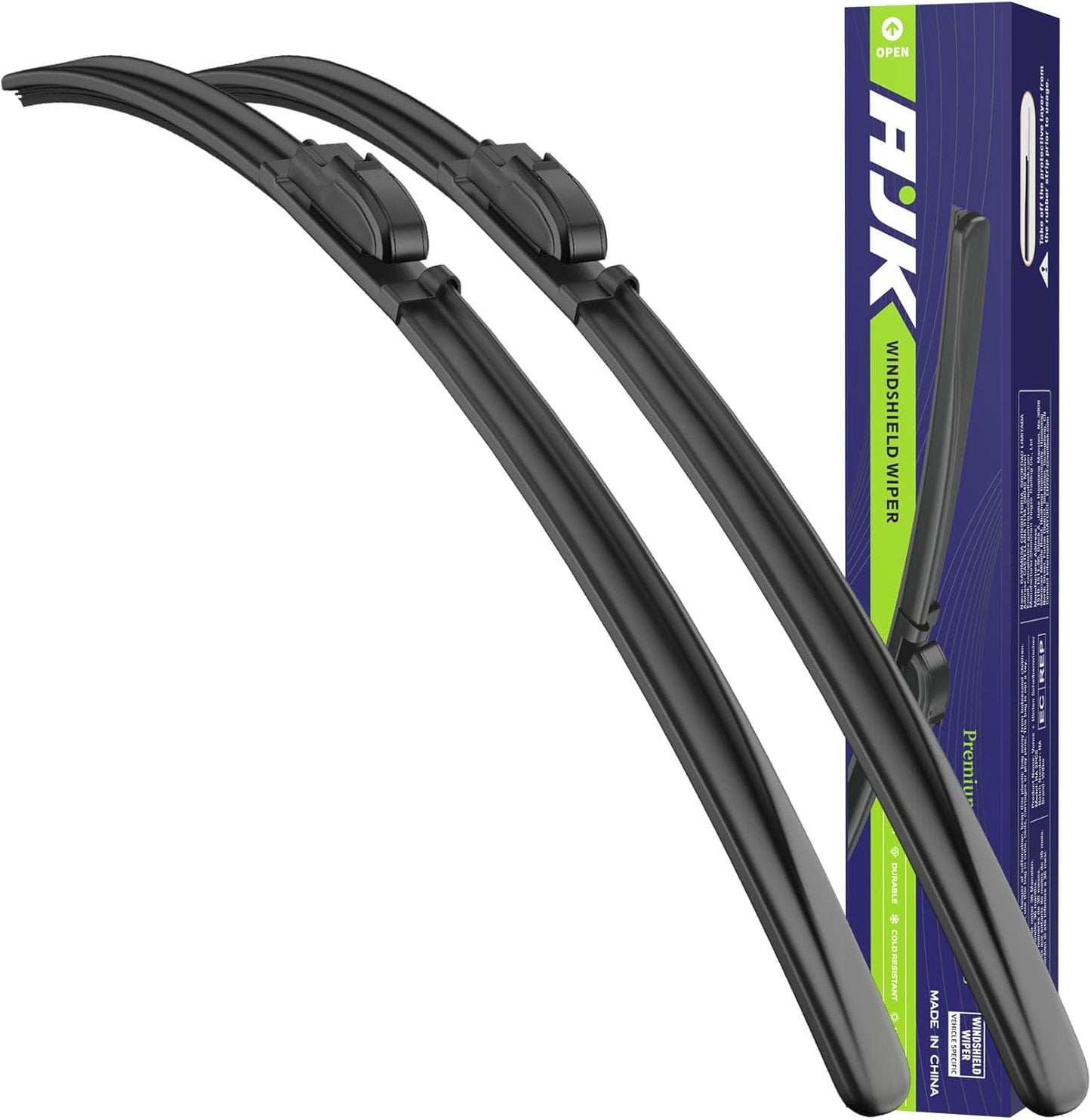 AJK Wiper Blades for Hyundai Elantra 2008 2009 2010, 2 Piece All Weather OEM Quality Automotive Replacement Windshield Wiper Blades for My Car