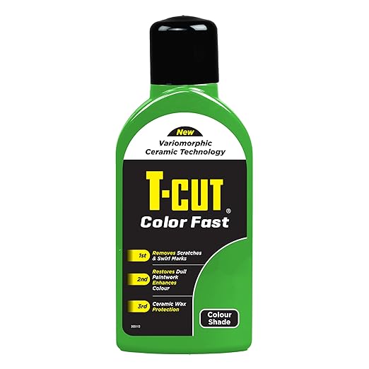 T-Cut Dark Green Scratch Remover Color Fast Paintwork Restorer Car Polish, 13 Colors Available, 17 Fl Oz