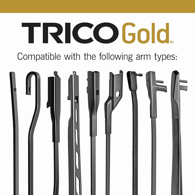 TRICO Gold 22" + 21" Premium Automotive Replacement Windshield Wiper Blades (Set of 2), Passenger and Driver Side All-Weather Beam Wiper Blades for Select Vehicle Models