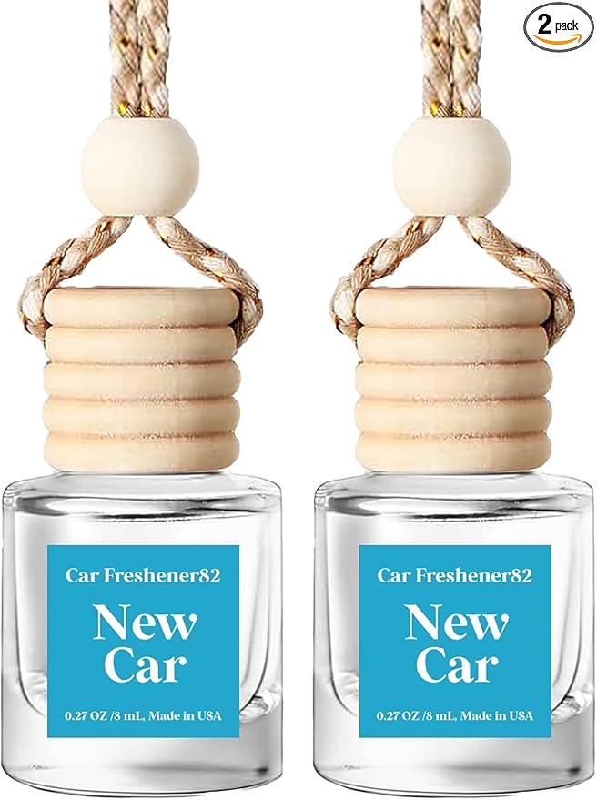 HoogaLife Car Air Freshener Diffuser 2 Pack Hanging Air Freshener - New Car Fragrance Oil Air Diffuser for Car, 45+ Days Long Lasting Fragrance Made in USA (N82)