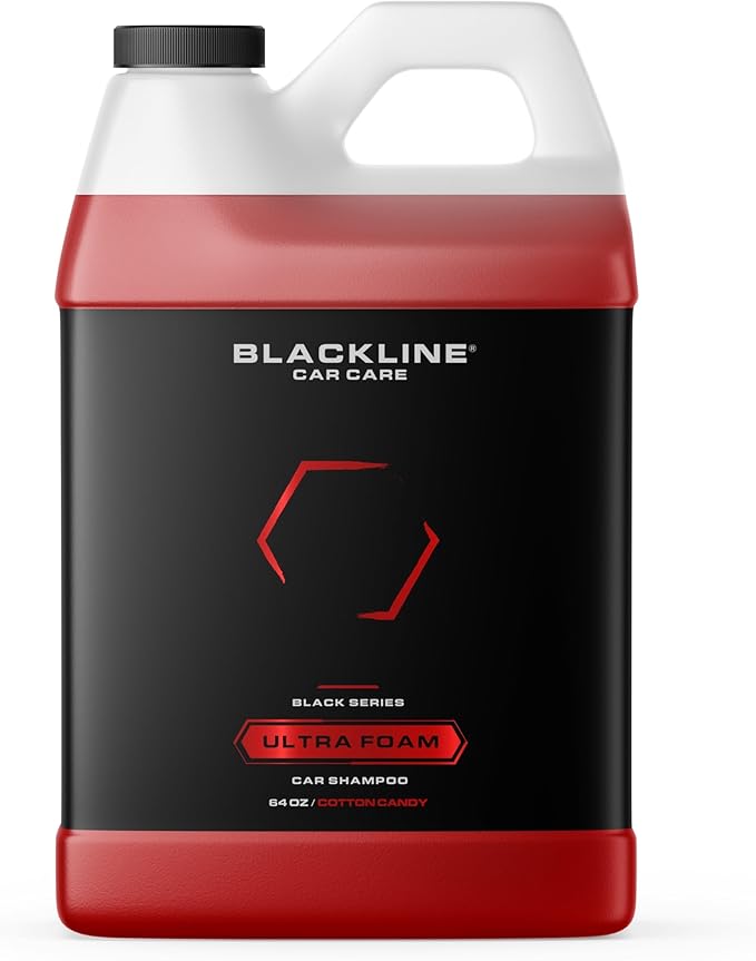 Blackline Automotive Extreme Foaming Car Shampoo - Extreme Ultra Foam Perfect for Ceramic Coatings - Compatible with Foam Cannon for Pressure Washer (64 Fl Oz, Cotton Candy)