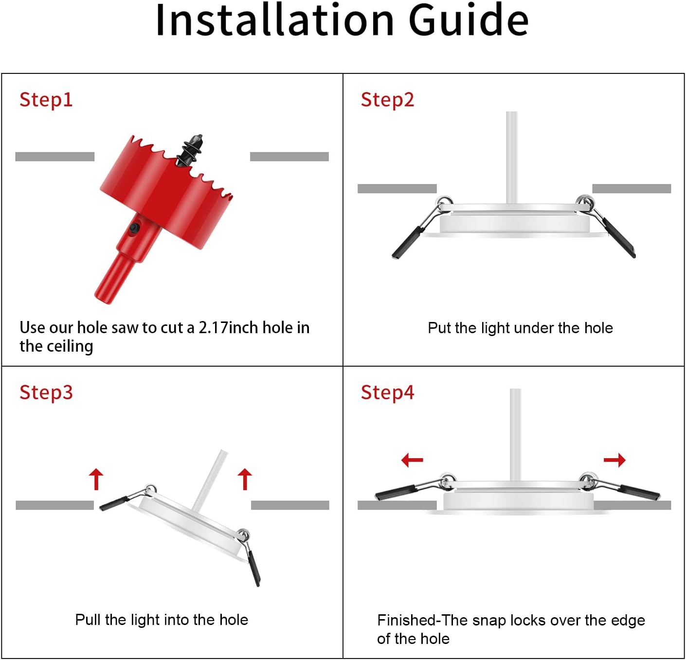 RV Boat Recessed Ceiling Light 6 Pack 12V LED Puck Light with Hole Puncher DC 12V 3W Full Aluminum Downlights for Under Cabinet Camper Vans RV Interior Lighting,5500-6000k