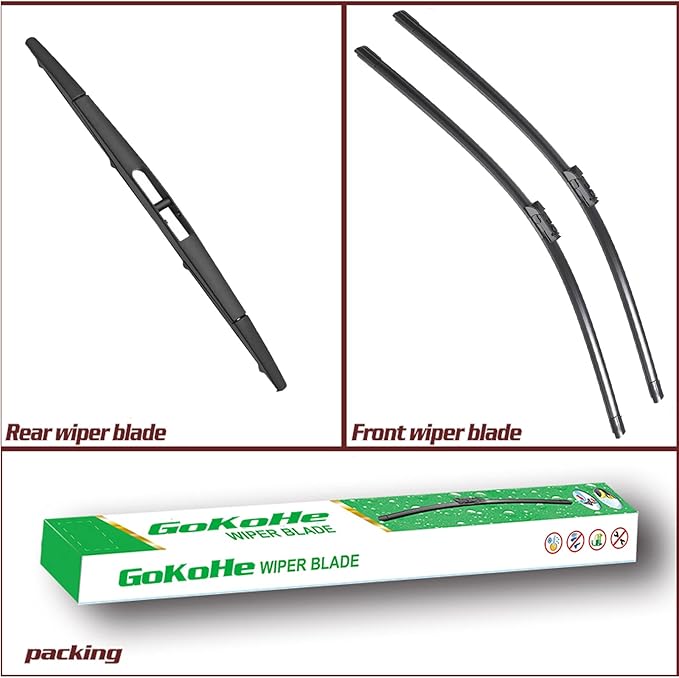 Original Equipment Replacement Windshield Wipers (pack of 3pcs) for 2019 2020 2021 2022 Subaru Ascent 26" + 20" Front Windscreen Wiper Blades and 14" Rear Wiper Blade