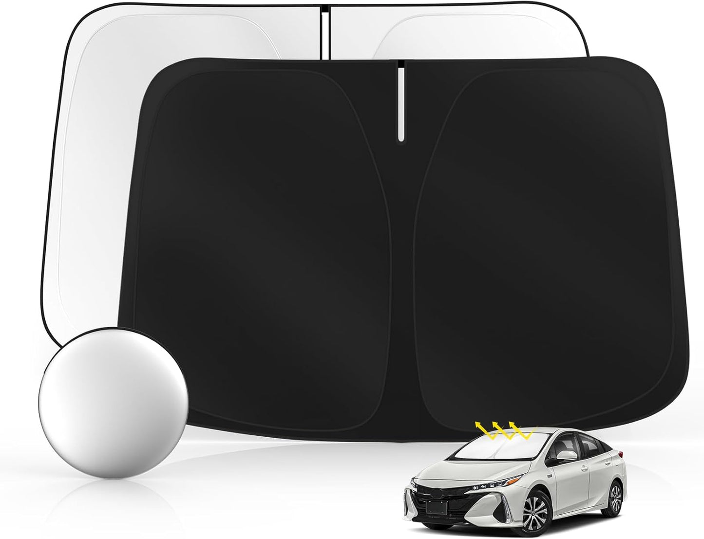 Windshield Sun Shade for Toyo-ta Prius 2016-2022 Foldable Sunshade Custom Fit Front Window Car Interior Accessories Protector Blocks UV Rays (NOT for Prius C or Prius V)