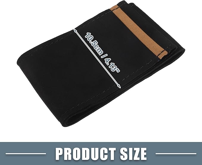 Car Hand Sewn DIY Steering Wheel Cover Breathable Comfortable 38cm Stitch on Wrap Cover Suede Brown Black Stitches Black