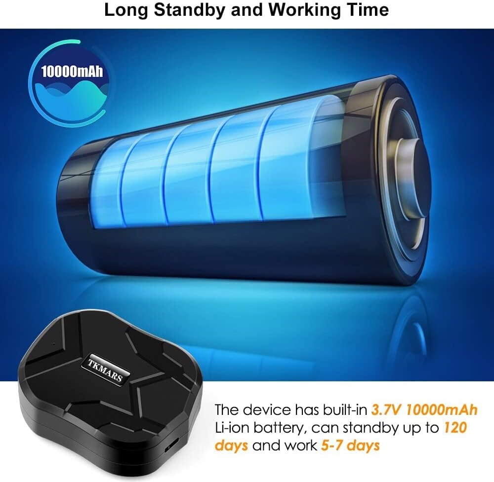 GPS Tracker for Vehicles 4G TK905B 10000mAh Long Battery Life, Car GPS Tracking Device Magnetic, Unlimited Distance Real-Time Tracking Rastreador Motorcycle Camping Car, APP No Subscription