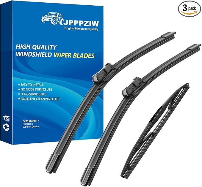 CJPPPZIW® Windshield Wipers-26"+16"+12" Replacement for 2017-2023 Subaru Impreza/2018-2023 Crosstrek Premium All-Season Front and Rear Wiper Blades,Original Factory Quality(Pack of 3)