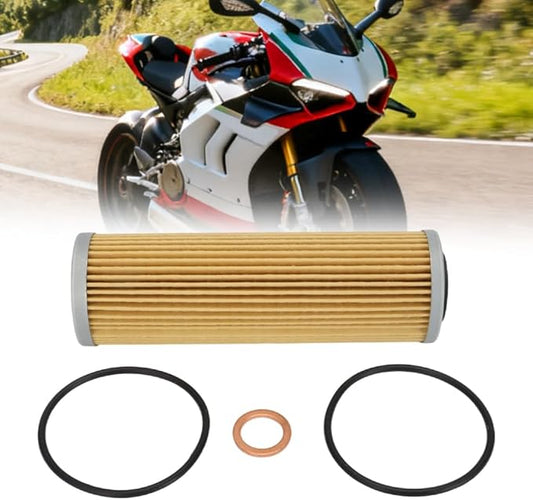 Oil Filter Gasket O-Ring Kit For Ducati For 2018-2023 Panigale V4/2020-2023 Streetfighter V4/2021-2023 Multistrada V4 Part Replacement Number For 44440312B