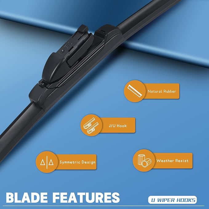 MIKKUPPA 24"+21" Front Wipers Blades, Replacement for 2009 2010 2011 2012 Chevy Chevrolet Malibu - All Season Windshield Wiper Blades Pack of 2