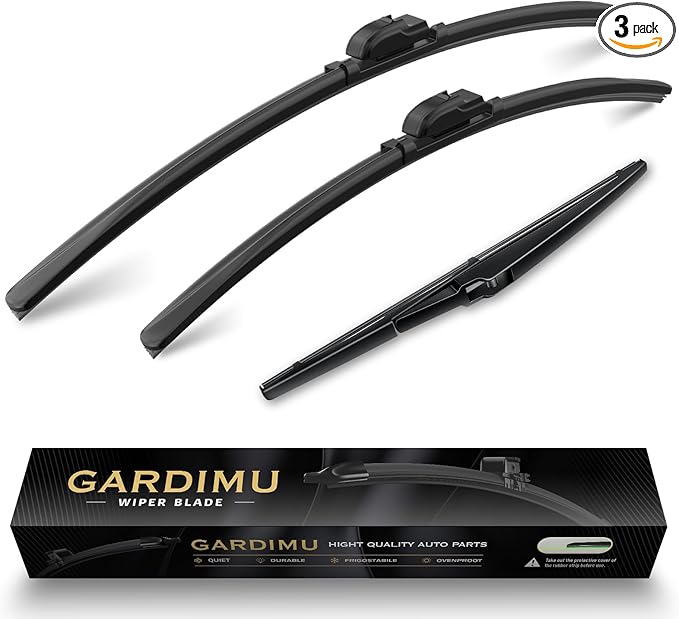 Front and Rear Windshield Wiper Blades, 3 Pcs Front and Back Windshield Wipers Blades Replacement for Lexus UX 250h 300h 2019-2025, 26" 16" 12", Car Window Wiper Blades from 2019 to 2025