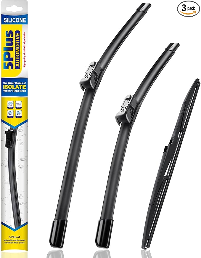 5 PLUS® Windshield Wipers Replacement for Lexus RX350 2021-2016,RX450h 2022-2016,Silicone Water Repellent Wiper Blades-26"/20"/16"(Set of 3), OEM Fit, All-Season, Easy Installation