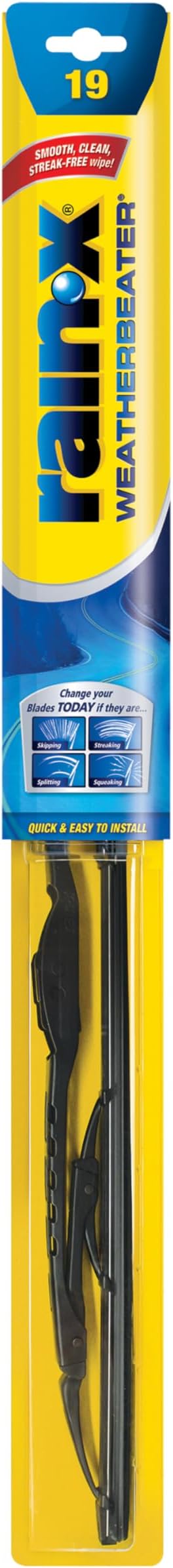Rain-X RX30219 WeatherBeater Wiper Blades, 19" Windshield Wipers (Pack Of 1), Automotive Replacement Windshield Wiper Blades That Meet Or Exceed OEM Quality And Durability Standards