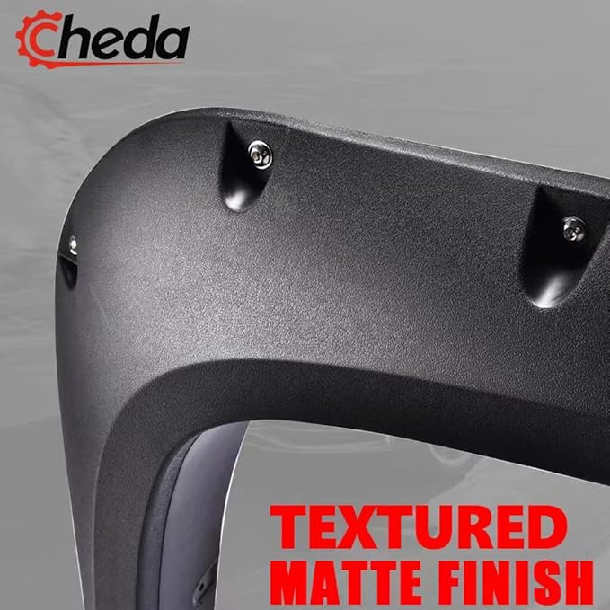 CHEDA Fender Flares, Compatible With 2004-2008 Ford F150 / 2007-2008 Lincoln Mark LT Styleside, Textured Black, FO1241232 FO1240231 FO1241231 FO1240232
