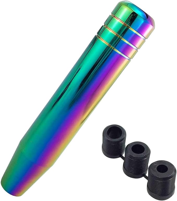 Long Shift Knob Extension Shifter Handle Aluminum Alloy Gear Stick Transmissions Weighted Shifting Lever Universal Fit Most Manual Automatic Cars Truck SUV (Multicolor)