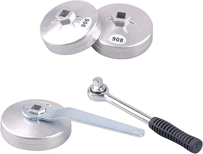 DAYUAN 23pcs Aluminum Alloy Cup Type Oil Filter Cap Wrench Socket Removal Tool Set 1/2" dr. with a Storage Case