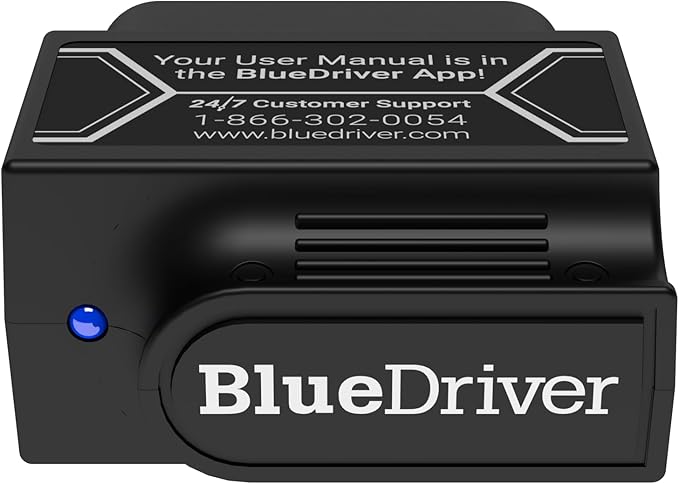 BlueDriver Bluetooth Pro OBDII Scan Tool for iPhone & Android - No Subscription Fee - OBD2 Car Scanner and Code Reader - Diagnose Check Engine, ABS, SRS, Airbag & 7000+ Issues on Vehicles 1996+