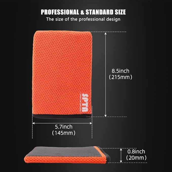 SPTA Clay Mitt, 1Pc Fine Grade Clay Bar Wash Mitt, Clay Eraser Mitt for Car Detailing, Auto Detailing Clay Bar Glove Quickly Removes Debris from Your Paint, Glass, Wheels, & More-CHMLG01
