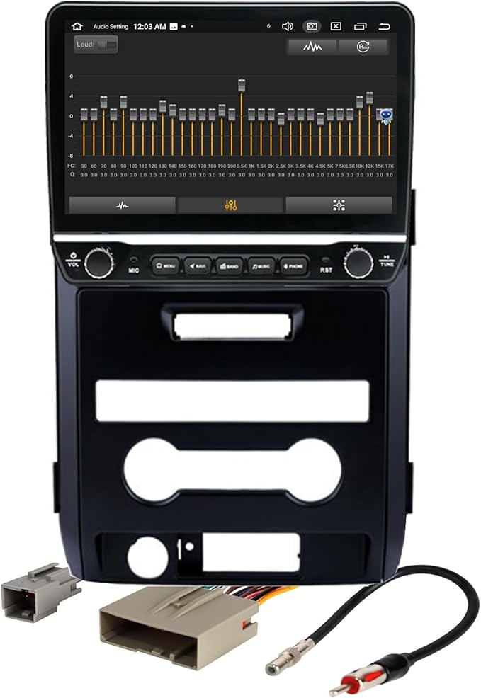 for Ford F150 Radio Upgrade 2009 2010 2011 2012,QLED Touch Screen Stereo,8 Core CPU,Carplay Android Auto Ready,Keep OEM Steering Wheel Control,Back Camera Included,Only fit Manual AC