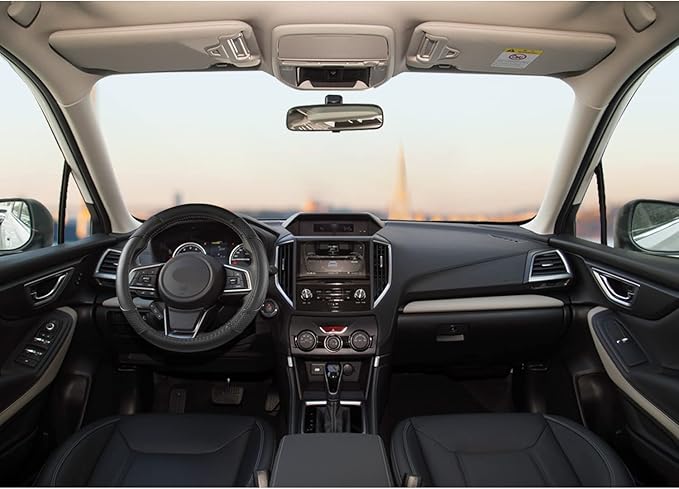 GIANT PANDA Customized Auto Steering Wheel Cover for Subaru Forester, Car Steering Wheel Cover for Subaru Outback and Crosstrek - Solid Black