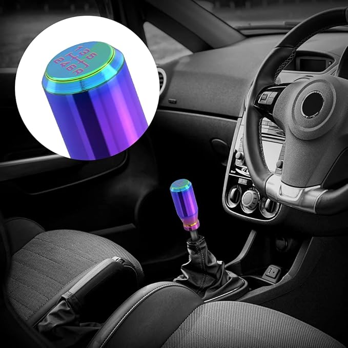 （Multicolor） Racing JDM Type-R Style 6 Speed Manual Universal Gear Shift Knobs Fit Compatible with Mazda Tacoma STi Nismo 2004 Honda Accord Subaru