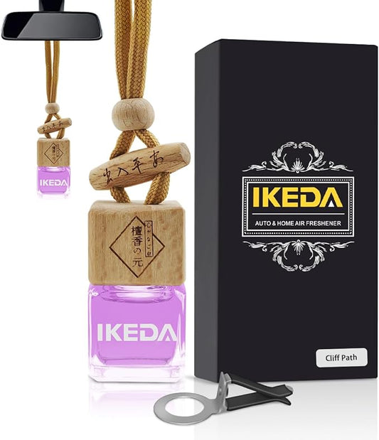 Car Air Freshener | Square Hanging Car Scent with Vent Clip Bottle | Long Lasting Fragrance | Essential Oil Diffuser | Odor Eliminator Deodorizer (Square-Cliff Path)