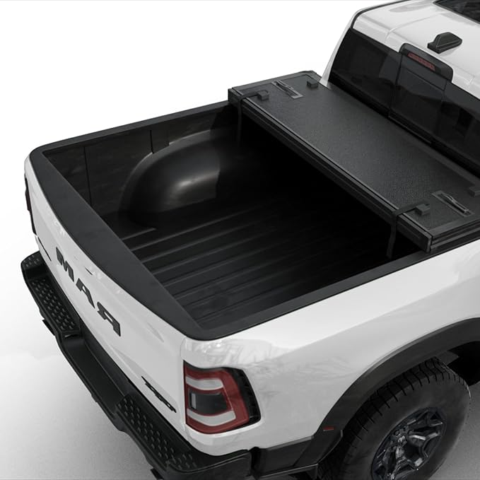 Hard Folding Truck Bed Tonneau Cover |HTF012|Fits 2009-2026 Dodge Ram 1500 6' 4" Bed Without Ram Box (76.3)