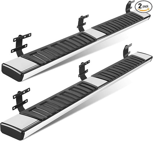 Running Boards Compatible with 2019-2025 Dodge Ram 1500 Crew Cab New Body Style Mirror Stainless Steel Side Steps Nerf Bars (Only for New Body Style