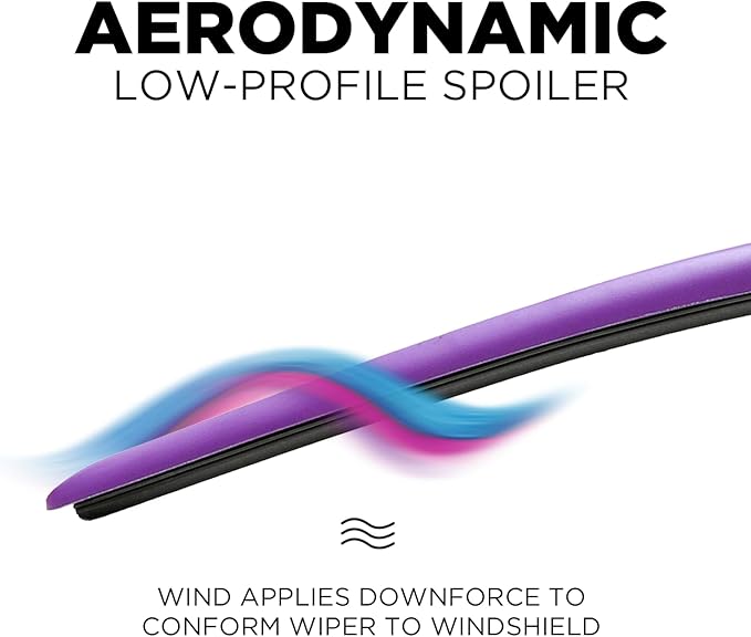Clix Wipers - Jeep Wrangler & Gladiator (16"/16") Purple Windshield Wiper Blades (All Wrangler & Gladiator Models), All-Weather Replacement Wipers-Set of 2, Includes Quick Connect Clips (1997-2025)