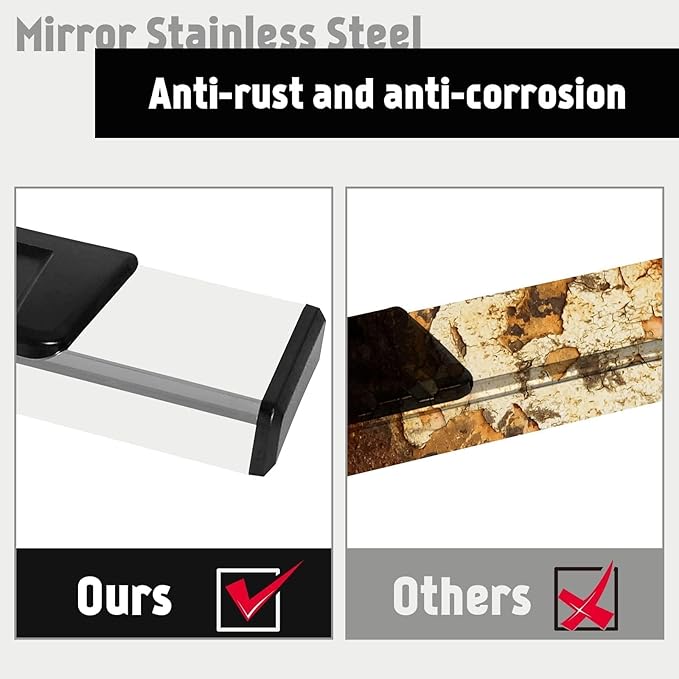 PZ 6" Crew Cab Running Boards for 2019-2025 Chevy Silverado/GMC Sierra 1500, 2020-2025 2500HD 3500HD Mirror Stainless Steel Side Step Nerf Bar