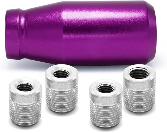 (Purple) Weighted Manual Universal Automatic Gear Shifter Shift Knobs with 4 Adapters Fit Compatible with Manual Cars Most Automatic Cars