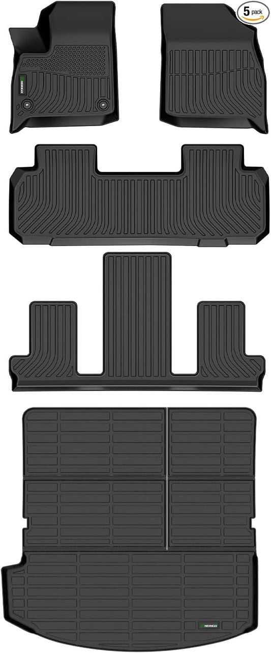 ANBINGO®Floor Mats Fit for Buick Enclave 2018-2024 & Cargo Liner All Weather Car Mats Rug for Buick Enclave TPE Rug Mat for Buick Enclave Rubber Trunk Liner Carpet for Enclave Automotive Accessories