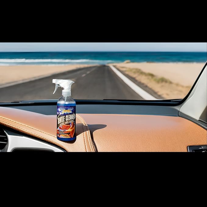 Gliptone Gentle Cleaner, Safe pH Balanced Leather & Vinyl Cleaner, Quick & Easy Spray for Old, New & Corrected Grain Leathers, Plastic & Fabrics, Restores Supple Feel & Vibrant Look, 16 oz