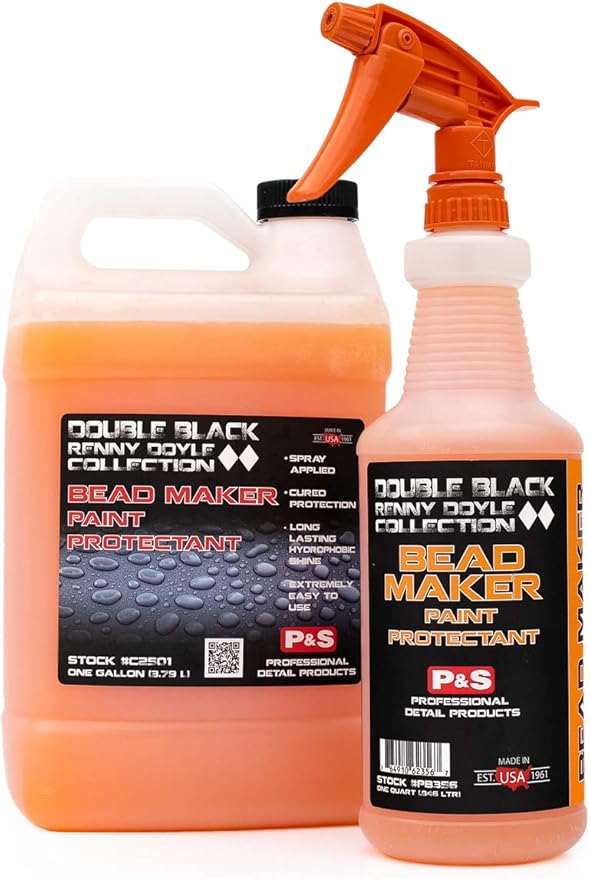 P & S PROFESSIONAL DETAIL PRODUCTS Bead Maker Combo Kit - Paint Protectant & Sealant, Easy Application, Cured Protection, Long Lasting Gloss, Hydrophobic Finish -1 Gallon+1 Quart