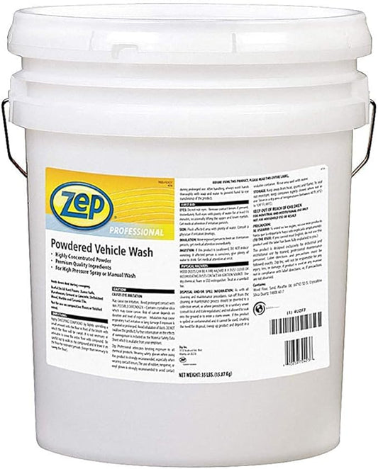 Zep Powdered Vehicle Wash - 35 Pounds (1 Bucket) 1041720 - Premium Detergent May Be Used In High Pressure Spray Wash Systems Or For Manual Car Washing. (For Business Customers Only)