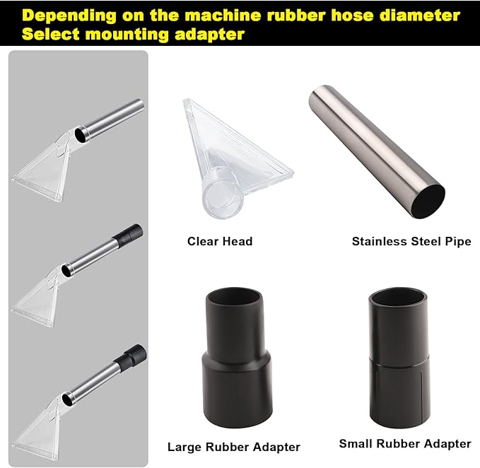 Carpet Vac Extractor Attachment-Tool - Cleaning Vacuum Clear Upholstery Car Detailing Turn Shop Vac into an Extractor