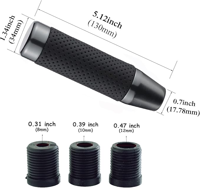 Abfer Weighted Shift Knob Short Stick Gear Shifter Adapter Leather Shift Knobs for Most Automatic Manual Vehicle Trucks,Grey