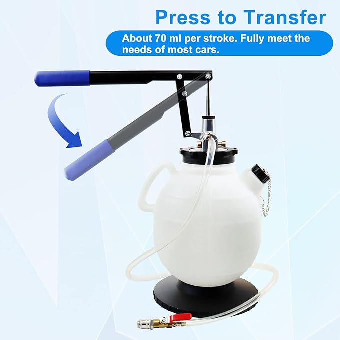 JoyFans 7.5 Liter Manual Transmission Fluid Pump, ATF Refill Fill System Dispenser Kit, Portable Automatic Oil Transfer Change Filling Tool with 15PCS ATF Adapters on Most Vehicles Cars