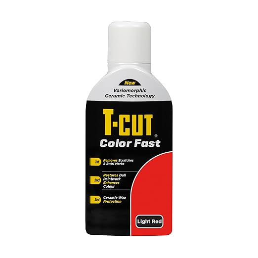 T-Cut Light Red Scratch Remover Color Fast Paintwork Restorer Car Polish, 13 Colors Available, 17 Fl Oz
