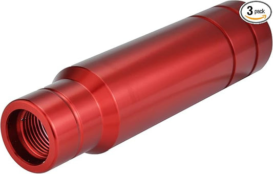 Abfer Weighted Shift Knob Aluminum Car Gear Stick Shifter Handle Shifting Lever Head Fit Most Automatic Manual Vehicle (Red)