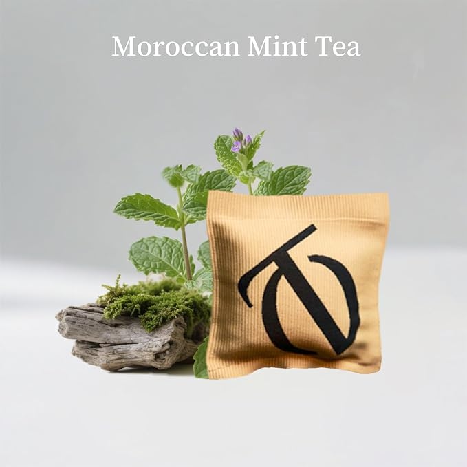 THEDOTS Series Moroccan Mint Tea Car Vent Clip, Fabric Sachet Air Freshener, 30 Days Long-Lasting for Car Interior Decor, Non-Toxic (1 Pack)