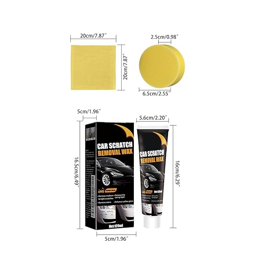 Scratch Remover for Vehicles,2025 New Upgrade Car Scratch Repair Paste,Containing Wiping Sponge car Paint Scratch Repair Polishing Wax,Used for Deep Scratches on Various Vehicles (2pc)