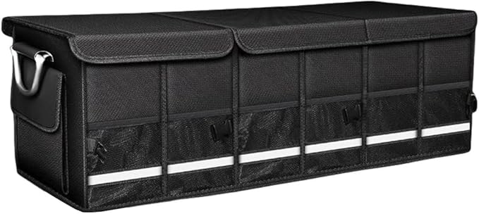 Collapsible Multi Compartment Car Trunk Organizer,SUV Trunk Organizer, suitable for Car Accessories Interior for Women and Men (JB-09)