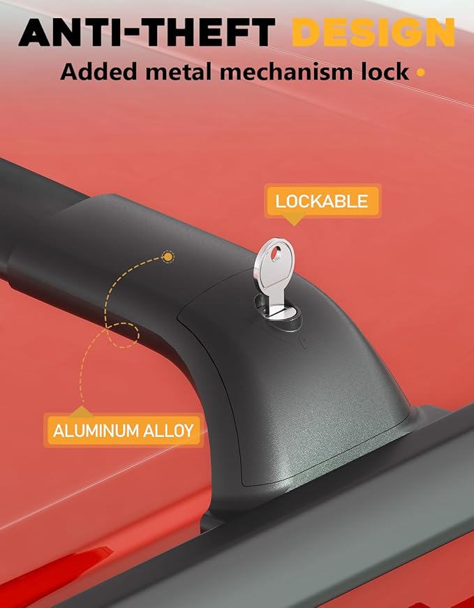 Tuyoung All Aluminum Roof Rack Cross Bars Compatible with Honda Passport 2026 with Raised Side Rails, 260lbs Lockable Heavy Duty Roof Rails Crossbars Cargo Carrier Luggage Kayak Accessories