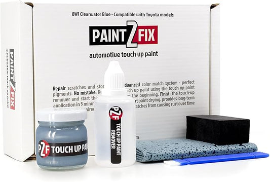 8W1 Clearwater Blue | True Blue Touch-Up Paint Kit for Scratches and Chips - Compatible with Toyota Models