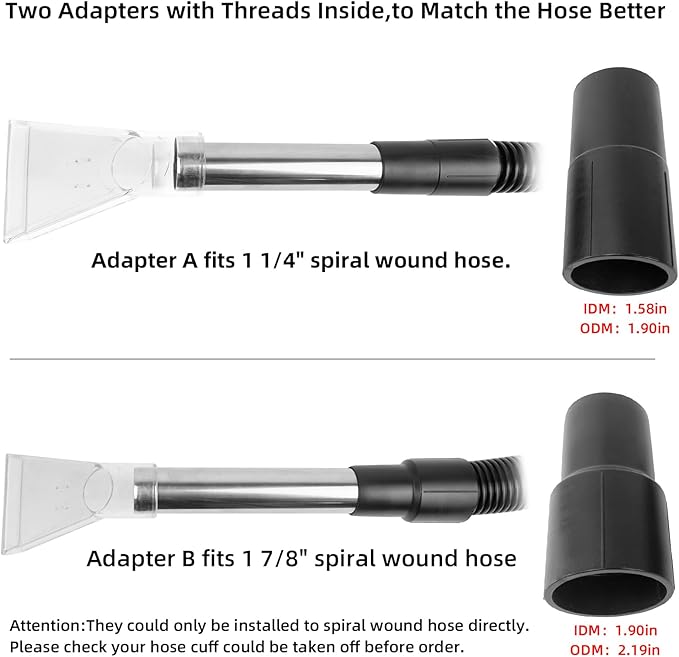 Shop Vac Extractor Attachment Vacuum Extractor Tool for Carpet Upholstery Car Detailing Wet Dry Carpet Extractor Wand