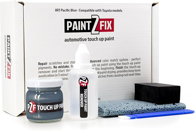 8R3 Pacific Blue | Grayish Blue Touch-Up Paint Kit for Scratches and Chips - Compatible with Toyota Models