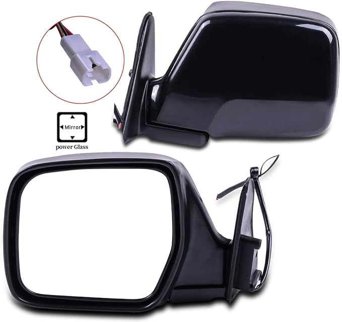ECCPP Towing Mirrors High Performance Black Pair Mirrors Replacement Set Mirrors with Power Adjusted Manual Folding Replacement fit for 1996-1998 Lexus LX450 1990-1997 Toyota Land Cruiser