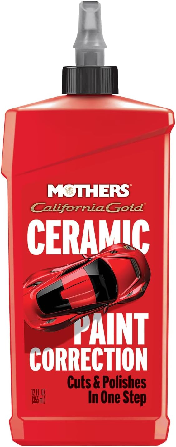 Mothers California Gold Ceramic Paint Correction, 12 oz. — Cuts, Polishes & Repairs, Preps, Removes Scratches, Swirls, Oxidation, Water Spots, Restores Color, Gloss, Depth & Shine (01712)